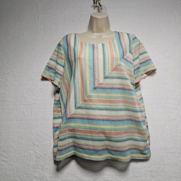 NWOT ALFRED DUNNER SZ M top Crochet Pastels Cottagecore Fairy - Picture 6 of 9